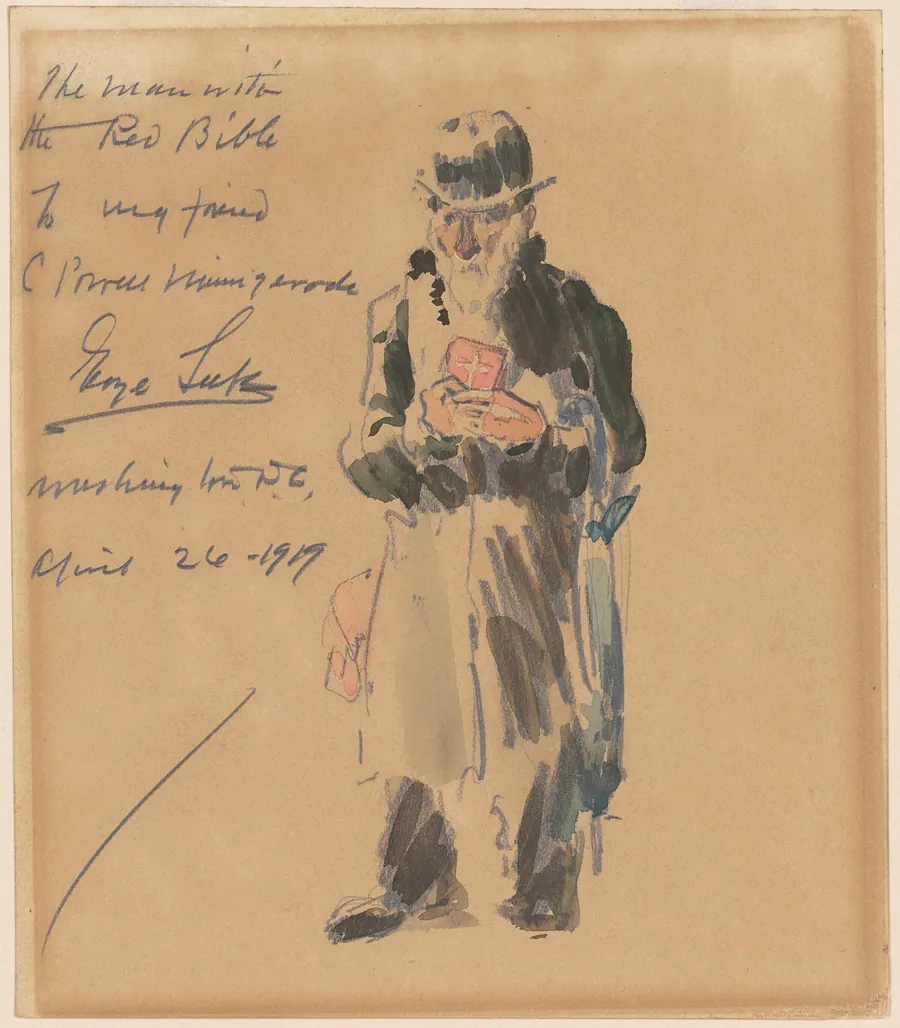 The Man with the Red Bible by George Luks