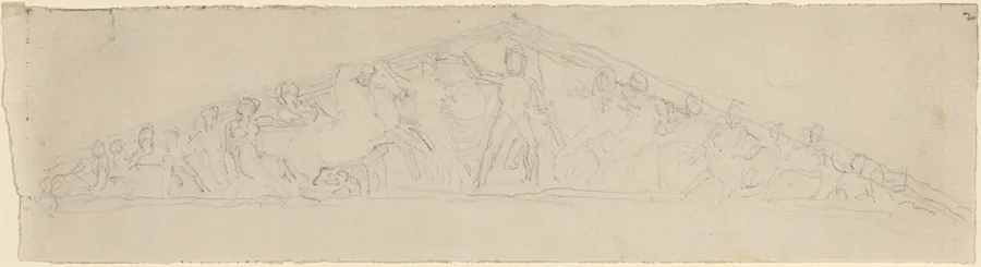 Study for Reconstruction of West Pediment of the Parthenon by John Flaxman