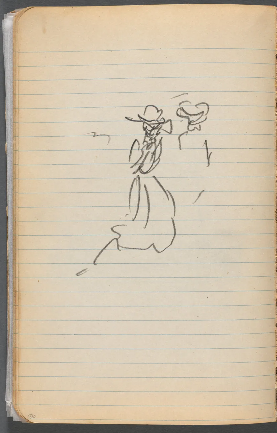 Sketchbook, page 086: Two Figures by Maurice Prendergast