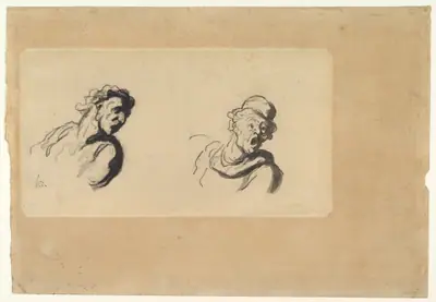 Two Male Heads