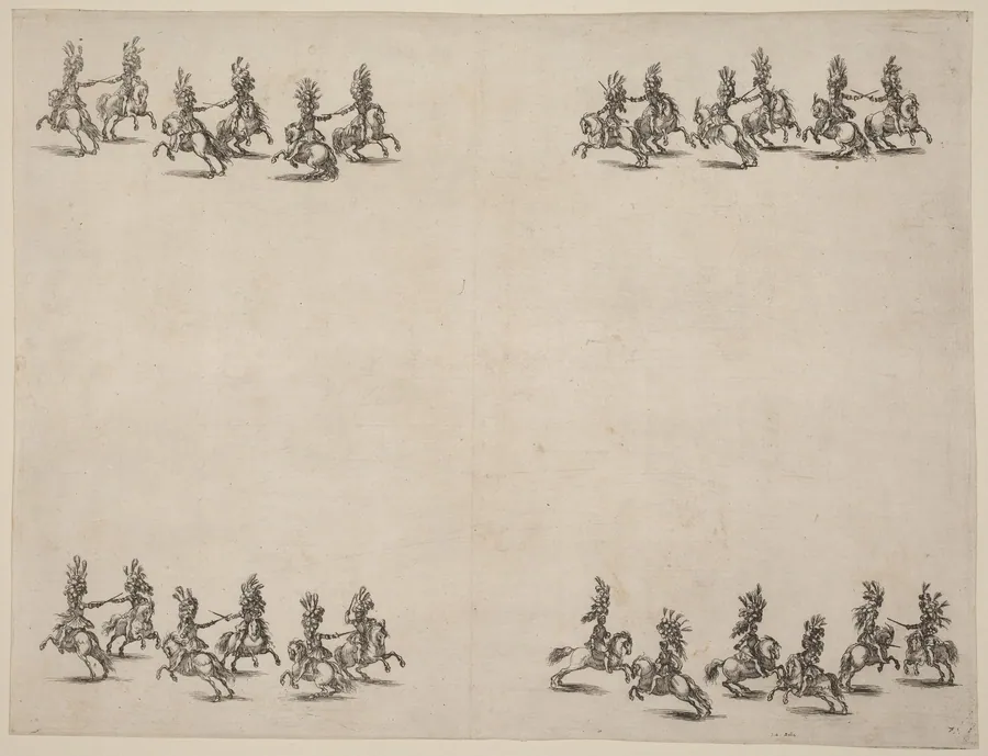 Cavaliers Fighting with Swords by Stefano Della Bella