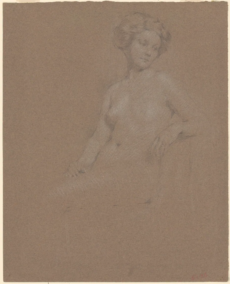 Seated Female Nude by Philip Leslie Hale