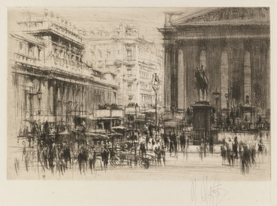 London Set: Bank (with the Royal Exchange) by William Walcot