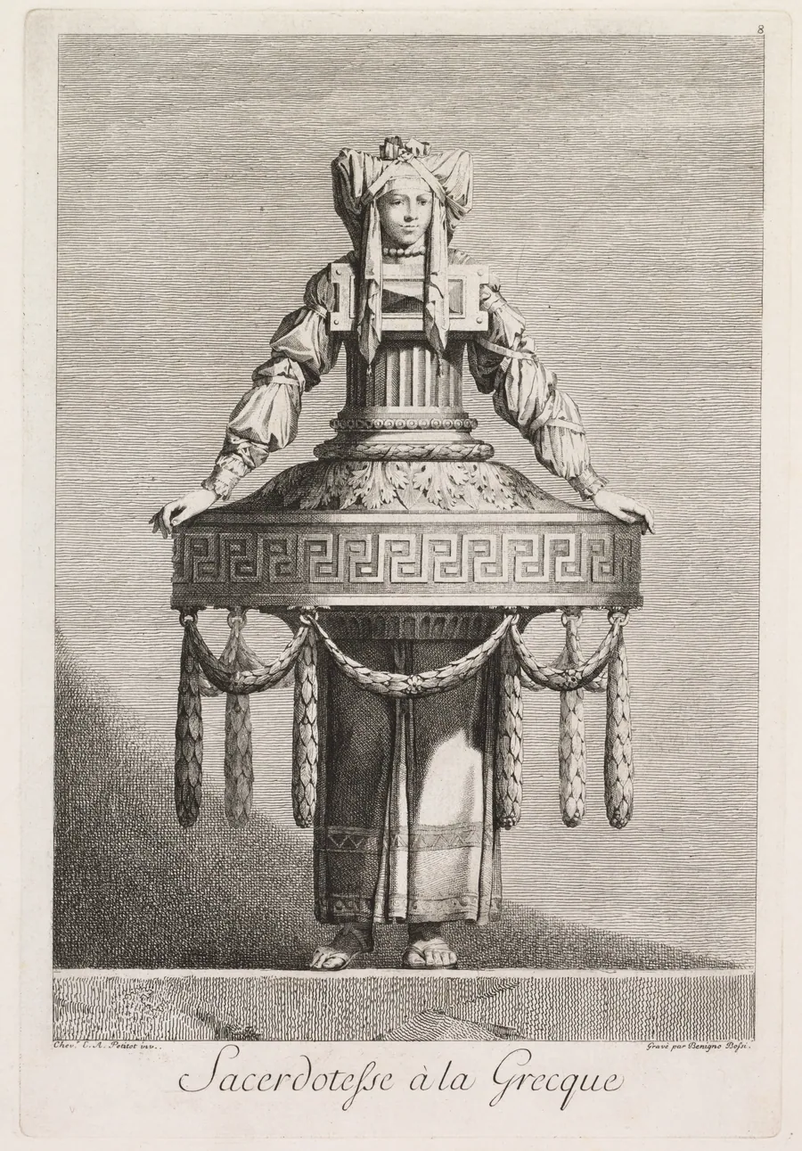 Priestess in the Greek Style, Plate 8 by Benigno Bossi