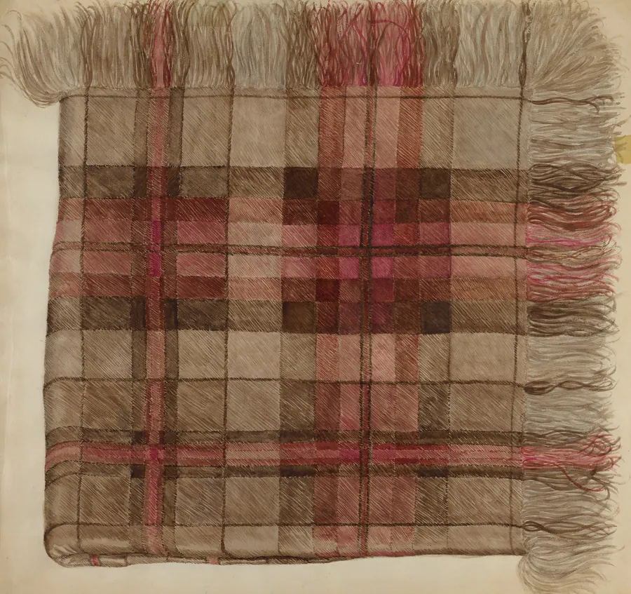 Shawl (Plaid) by Eva Wilson