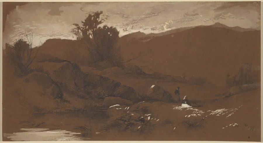 Figures in a Landscape by William Hart