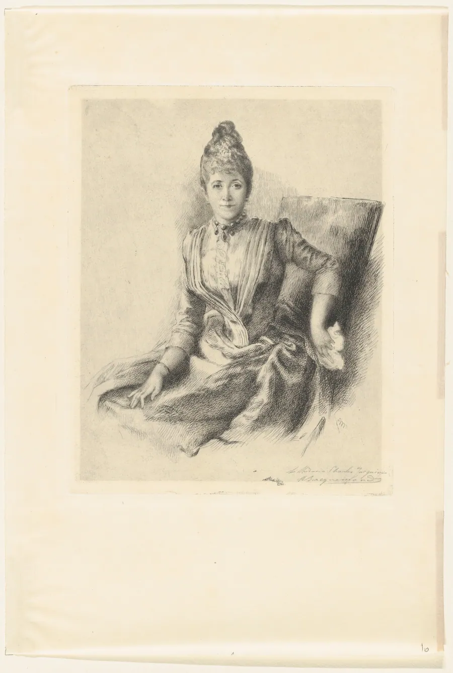 Portrait of Mlle Quivoron by Marie Bracquemond