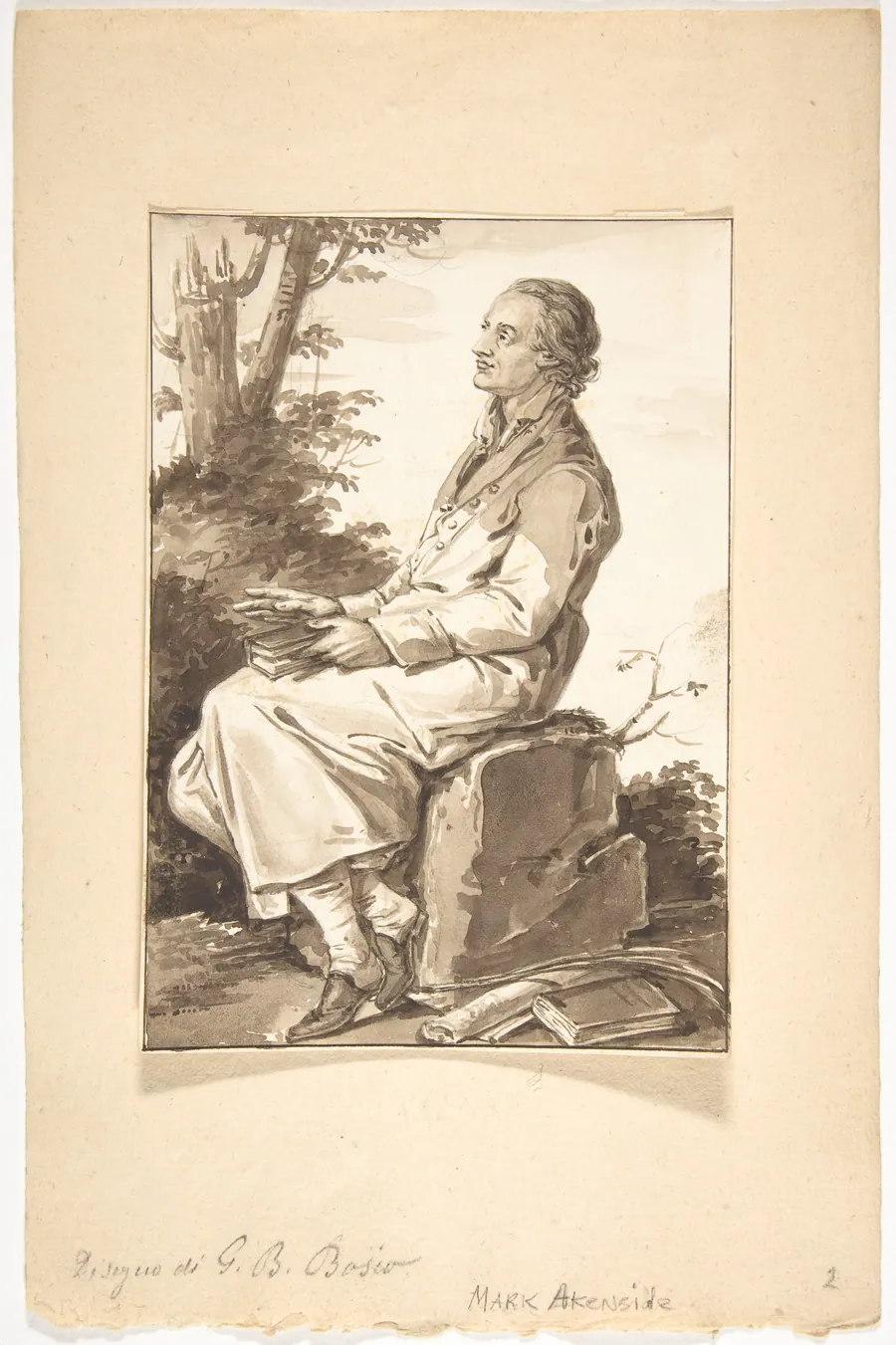 Portrait of Mark Akenside by Jean-Baptiste-François Bosio