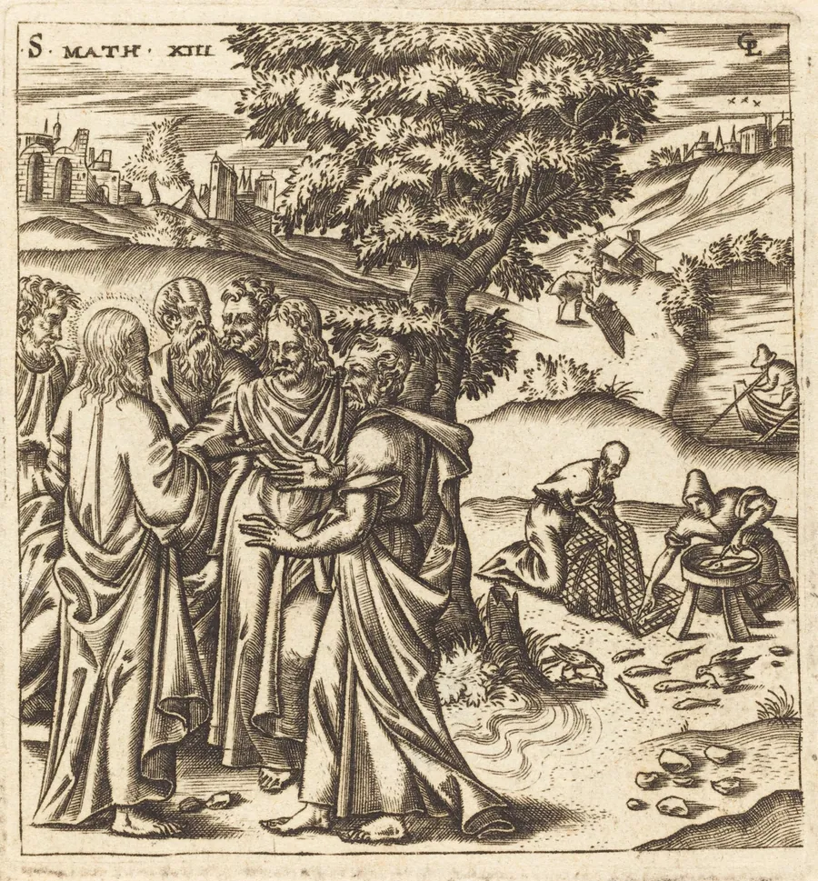 Christ Telling His Disciples of the Parable of the Dragnet by Léonard Gaultier