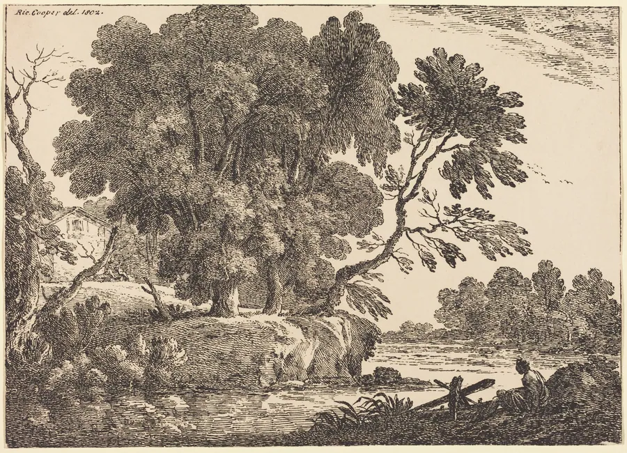 Landscape with Group of Trees Surrounded by Water by Richard Cooper II