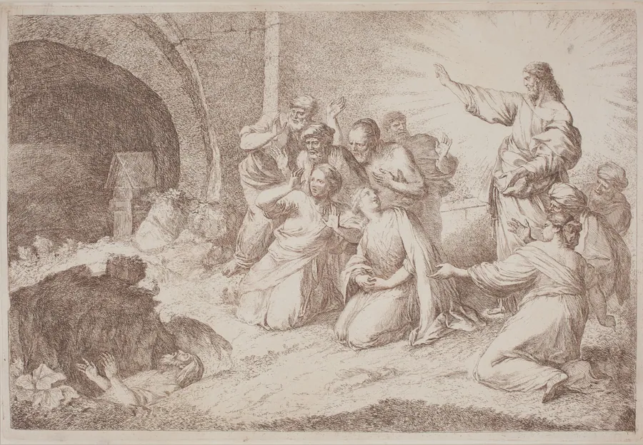 The Raising of Lazarus by Gaetano Zompini