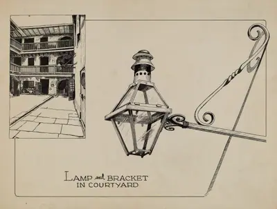 Wrought Iron Lamp