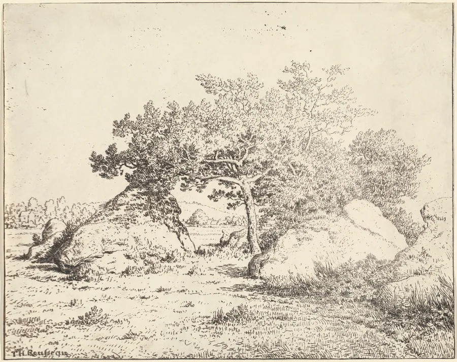 Le Cerisier de la Plante a Biau by Théodore Rousseau