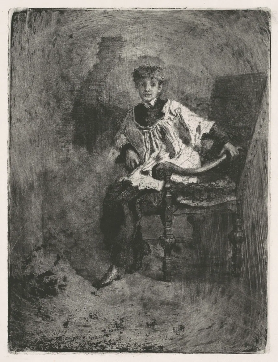 Seated Acolyte by Mosè Bianchi