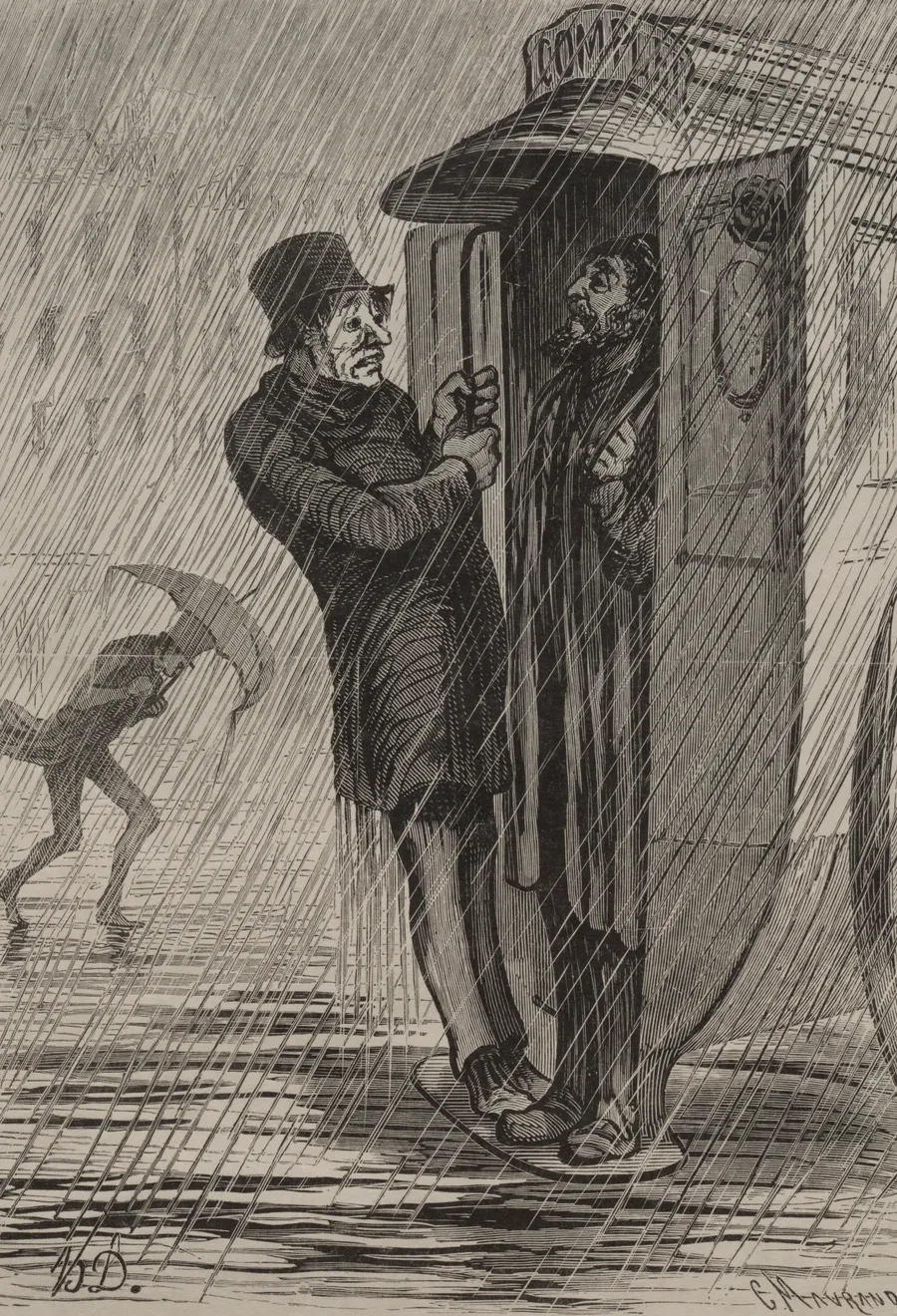 The Omnibus:  Full! by Honoré Daumier
