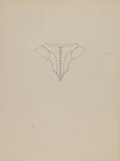 Evening Bodice, Line Drawing