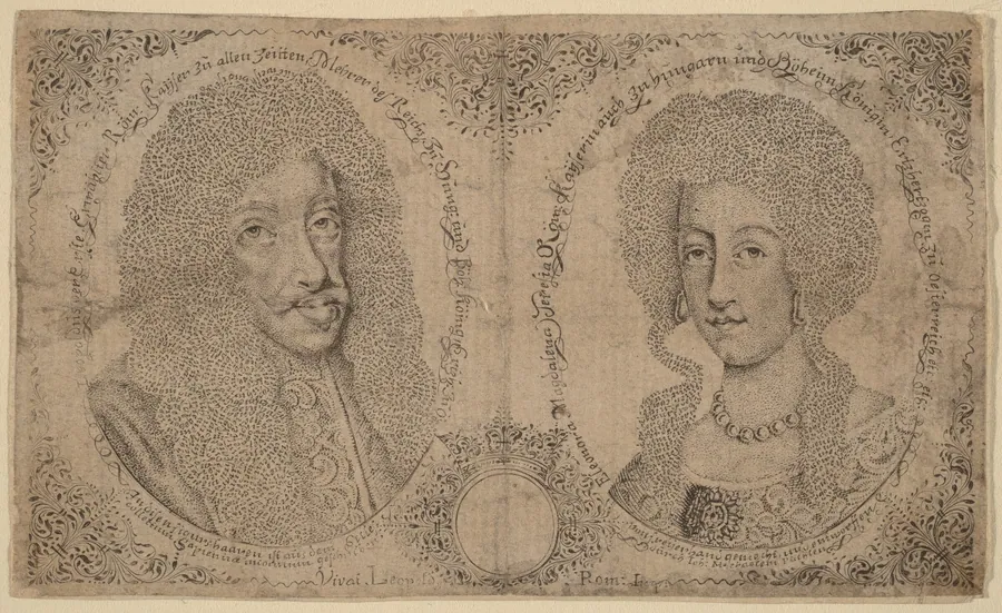 Leopold I and Eleanor of Austria by Johann Michael Puchler