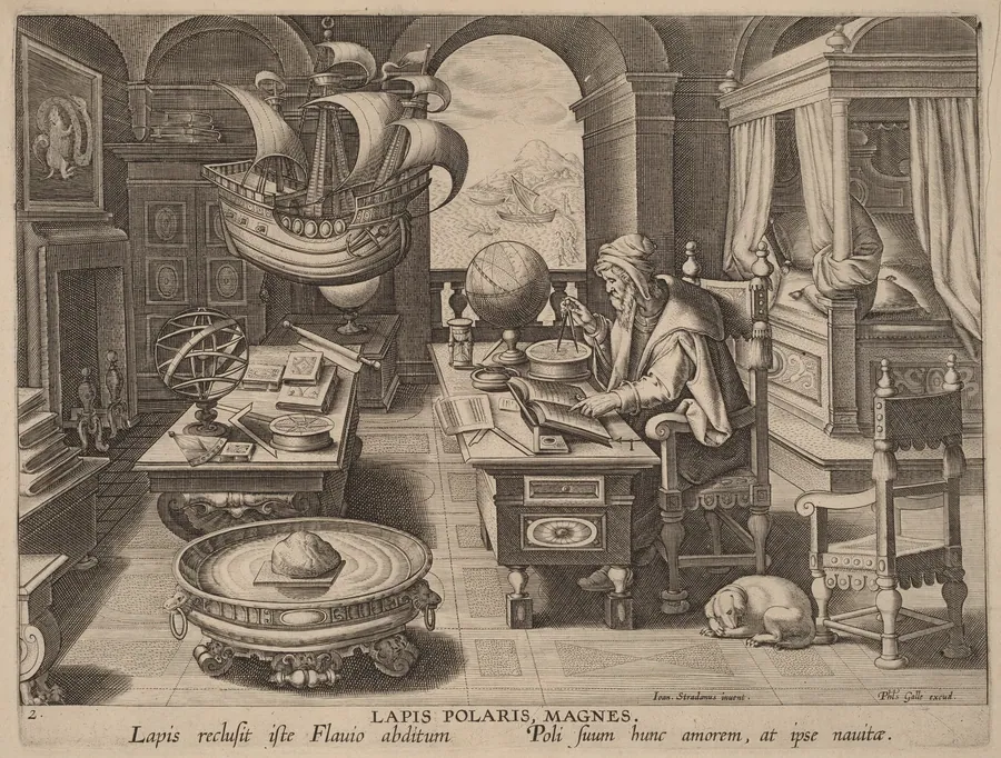 Lapis Polaris, Magnes (The Lodestone, The Magnet) by Hans Collaert the Younger