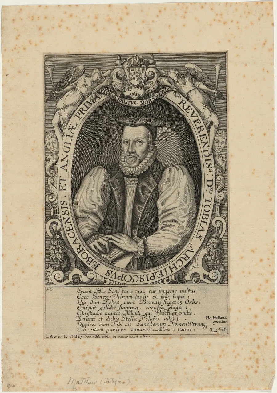 Tobias Matthew, D.D., Archbishop of York by Renold Elstrack