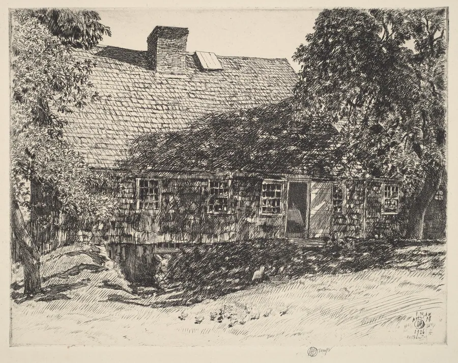 The Old Mulford House by Childe Hassam