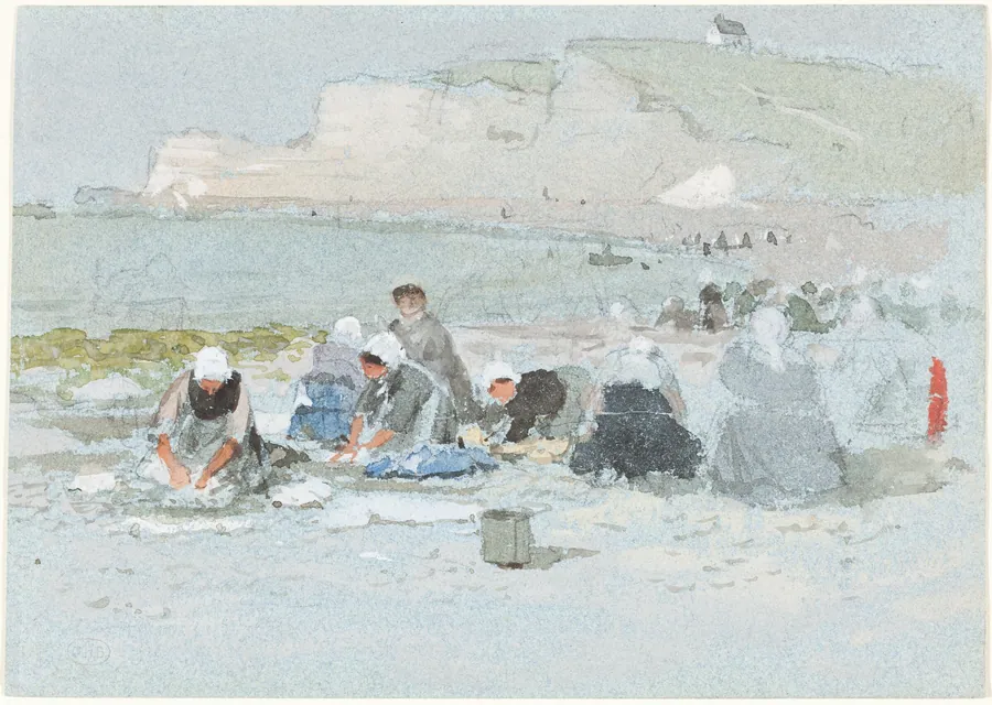 Washerwomen on the Beach at Etretat by George Henry Boughton