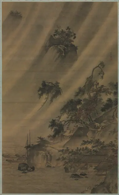 River Village in a Rainstorm