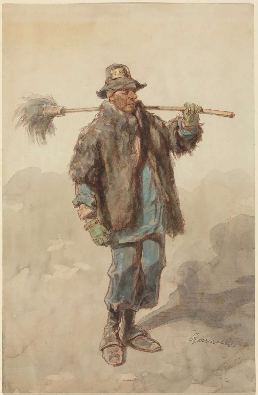 The Street Sweeper (Le Cantonnier) by Paul Gavarni