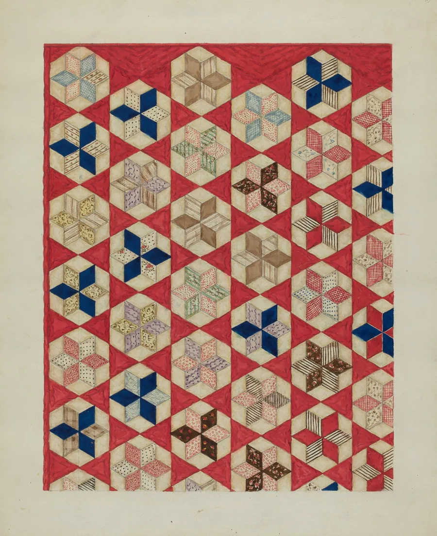 Patchwork Quilt - "Evening Star" by Lon Cronk