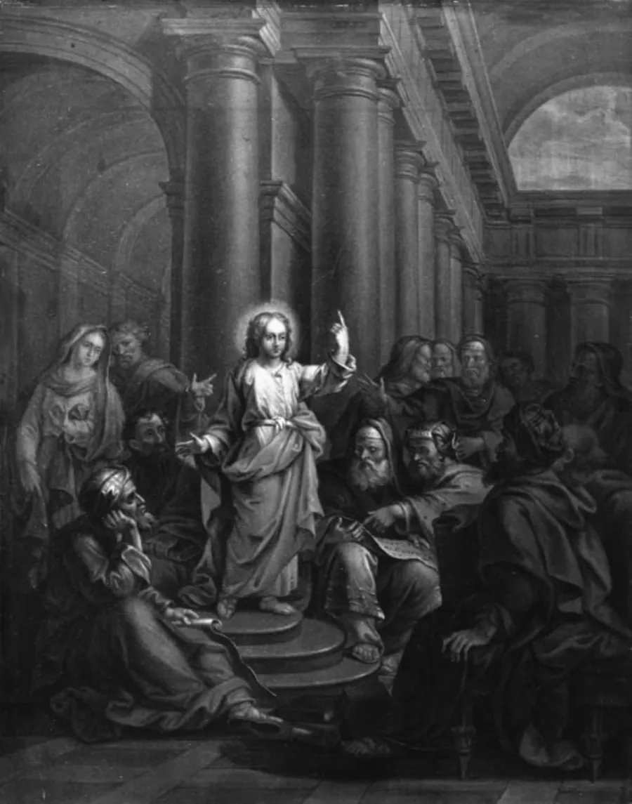 Kristus i templet by Ubekendt