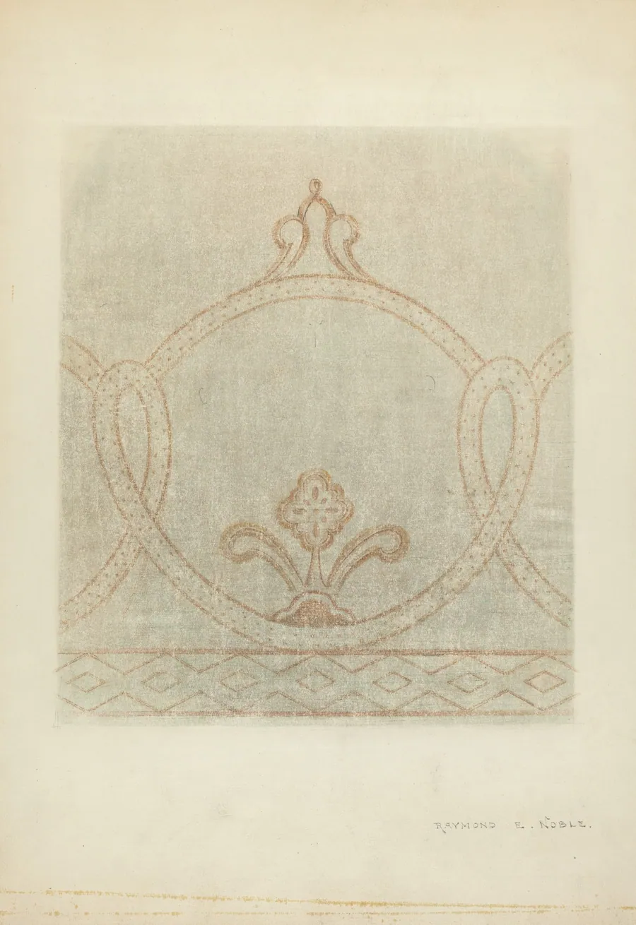 Wall Painting (Restoration Drawing) by Raymond E. Noble
