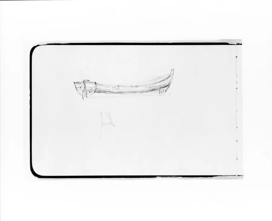Sketch of a Rowboat (from Sketchbook) by Albert Bierstadt