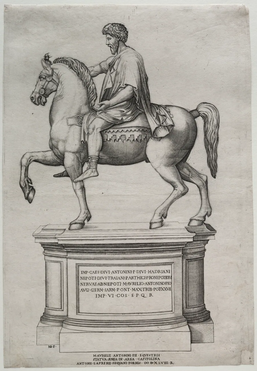 Equestrian Statue of Marcus Aurelius by Nicolas Beatrizet