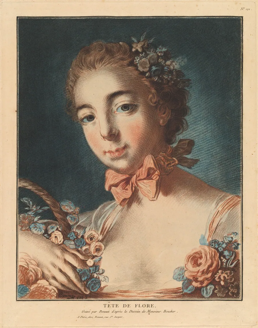 Tête de Flore by Louis-Marin Bonnet