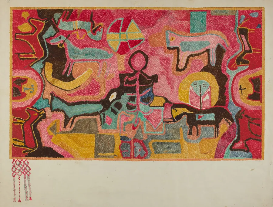 Hooked Rug by Margery Parish