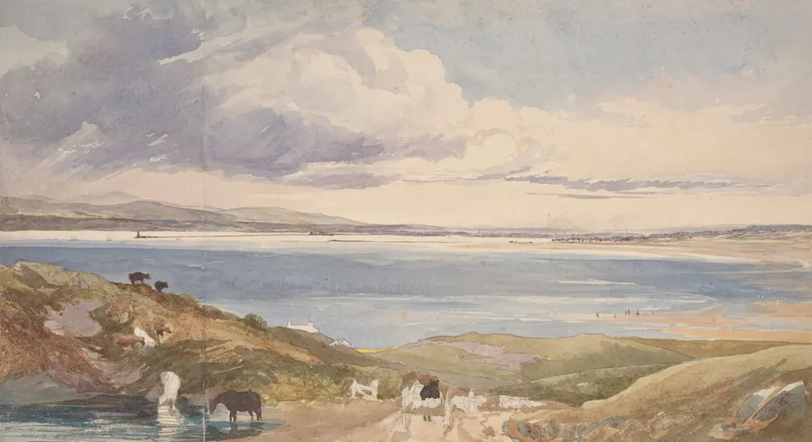 Landscape by the Shore with Road in Foreground by James Bulwer