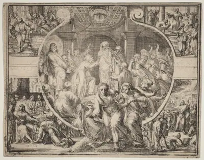 Raising of Lazarus with Scenes from the Life of Christ