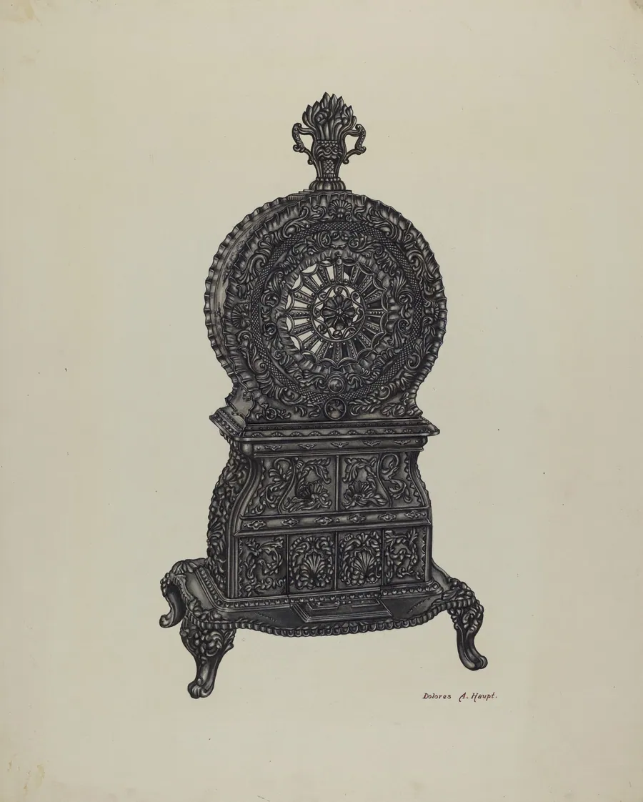Cast Iron Heater Stove by Dolores A. Haupt
