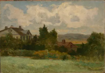 Untitled (houses and trees)