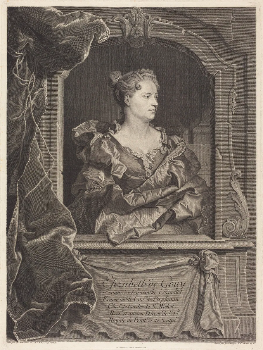 Elizabeth de Gouy, femme de Hyacinthe Rigaud by Johann Georg Wille