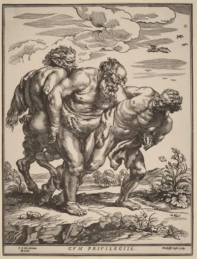 Silenus Accompanied by a Satyr and a Faun