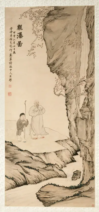 Scholar Watching the Waterfall
