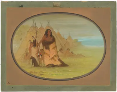 Puncah Chief Surrounded by His Family