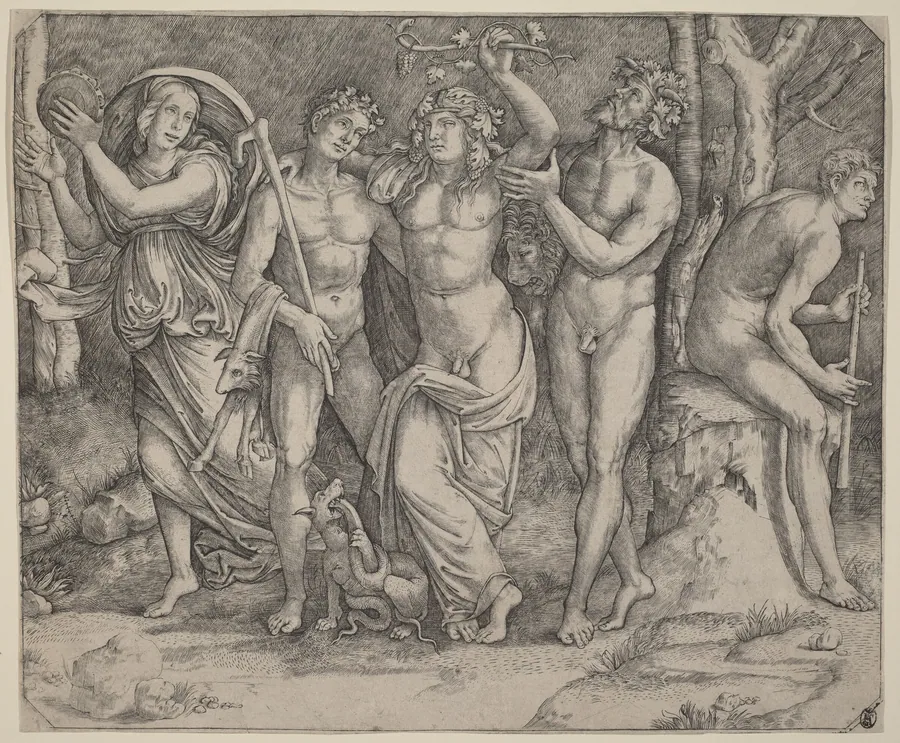 Bacchus and His Attendants by Jacopo Francia