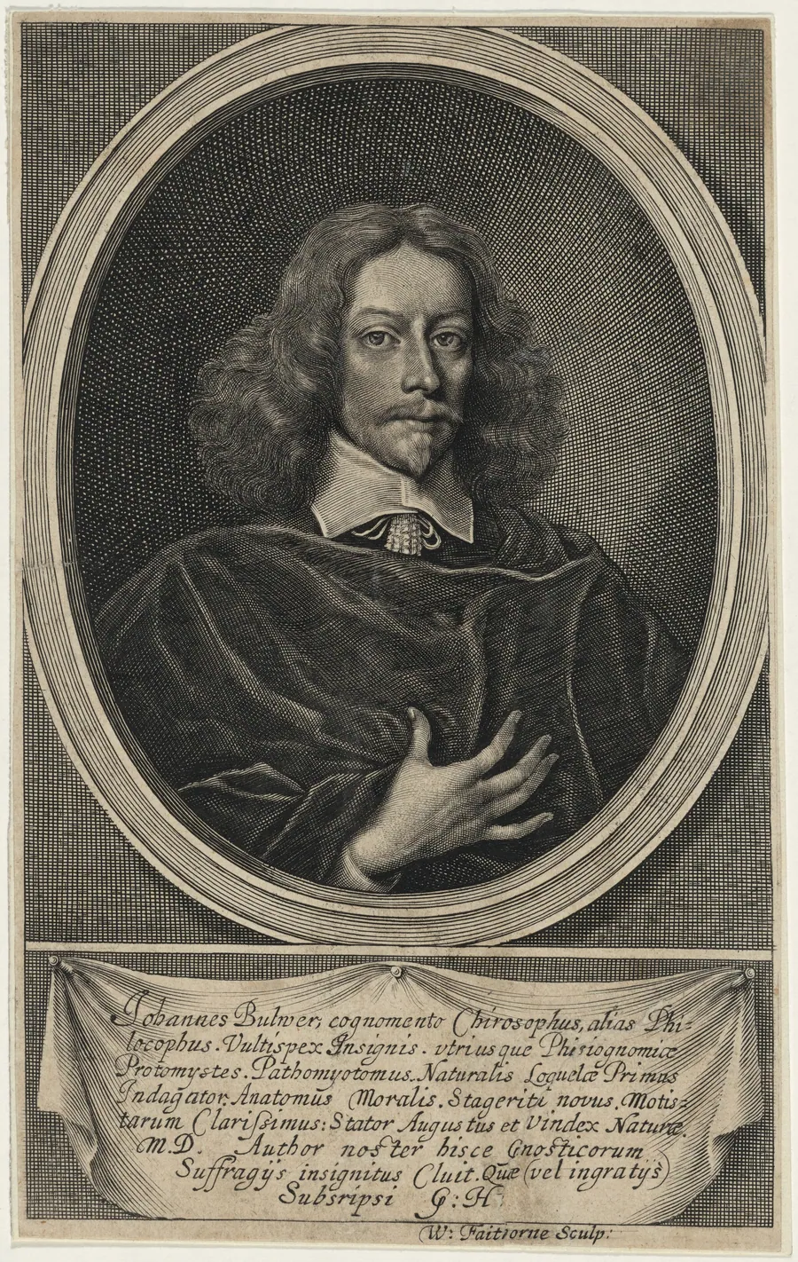 John Bulwer, M.D. by William Faithorne