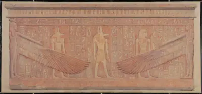 Facsimile of the south side of the sarcophagus of King Haremhab