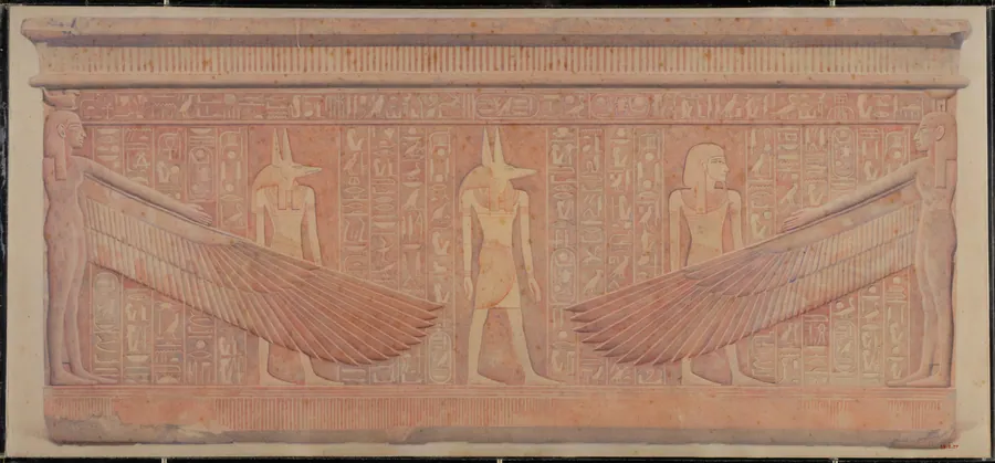 Facsimile of the south side of the sarcophagus of King Haremhab by Lancelot Crane