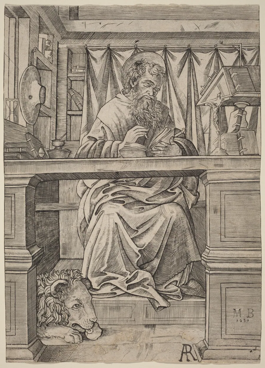 Saint Jerome in His Study by Giovanni Antonio da Brescia