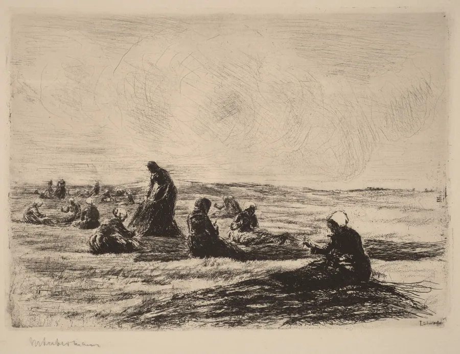 Mending the Nets by Max Liebermann