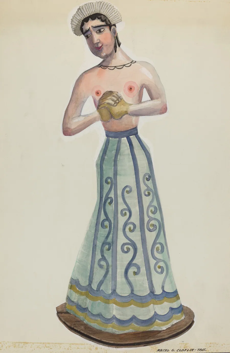 Santa (One of Eight Virgins) Front View by Majel G. Claflin