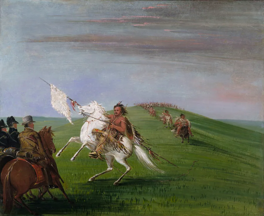 Comanche Meeting the Dragoons by George Catlin, born Wilkes-Barre, PA 1796-died Jersey City, NJ 1872
